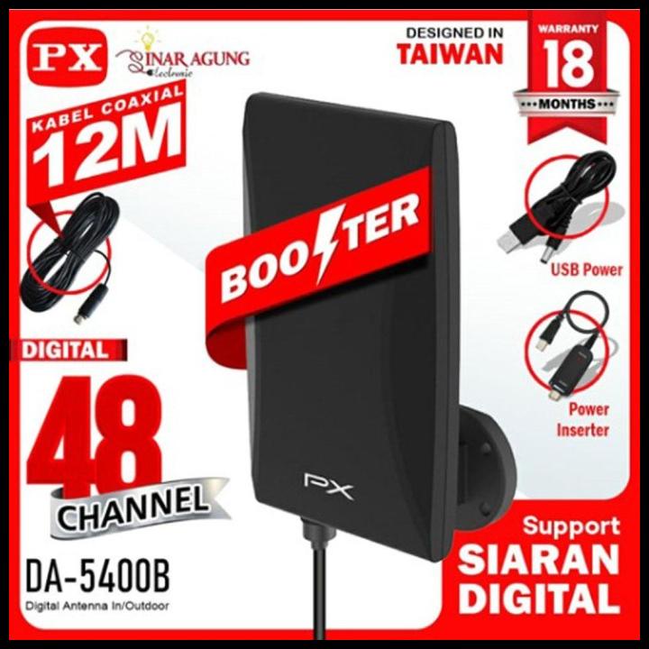 Antena Tv Digital Dan Analog Px Da-5400B Booster Indoor Outdoor