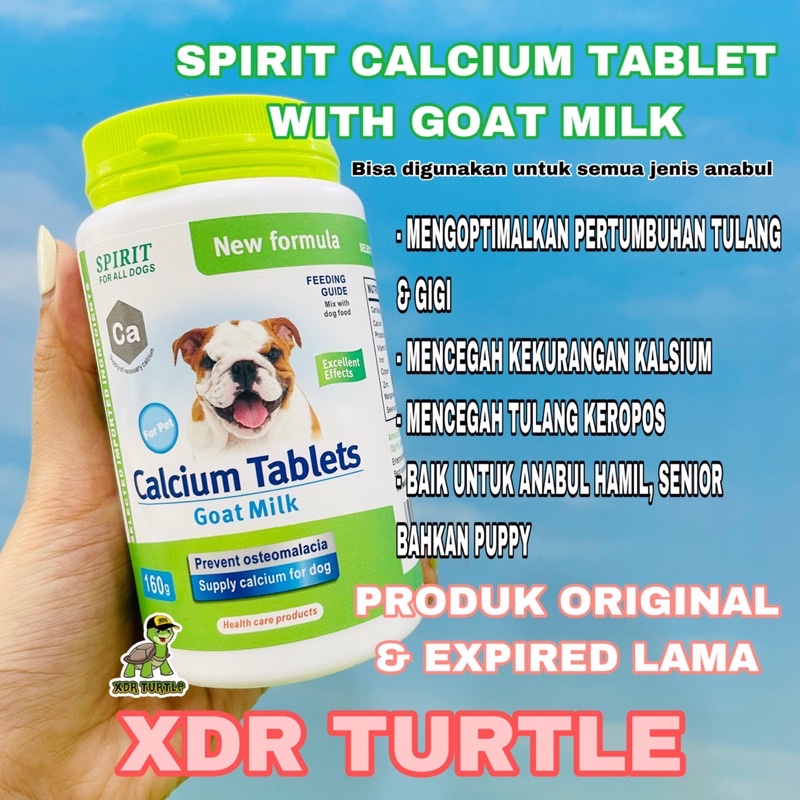 SPIRIT CALCIUM TABLET VITAMIN TULANG ANJING KUCING MENCEGAH PATAH TULANG & KEKEROPOSAN