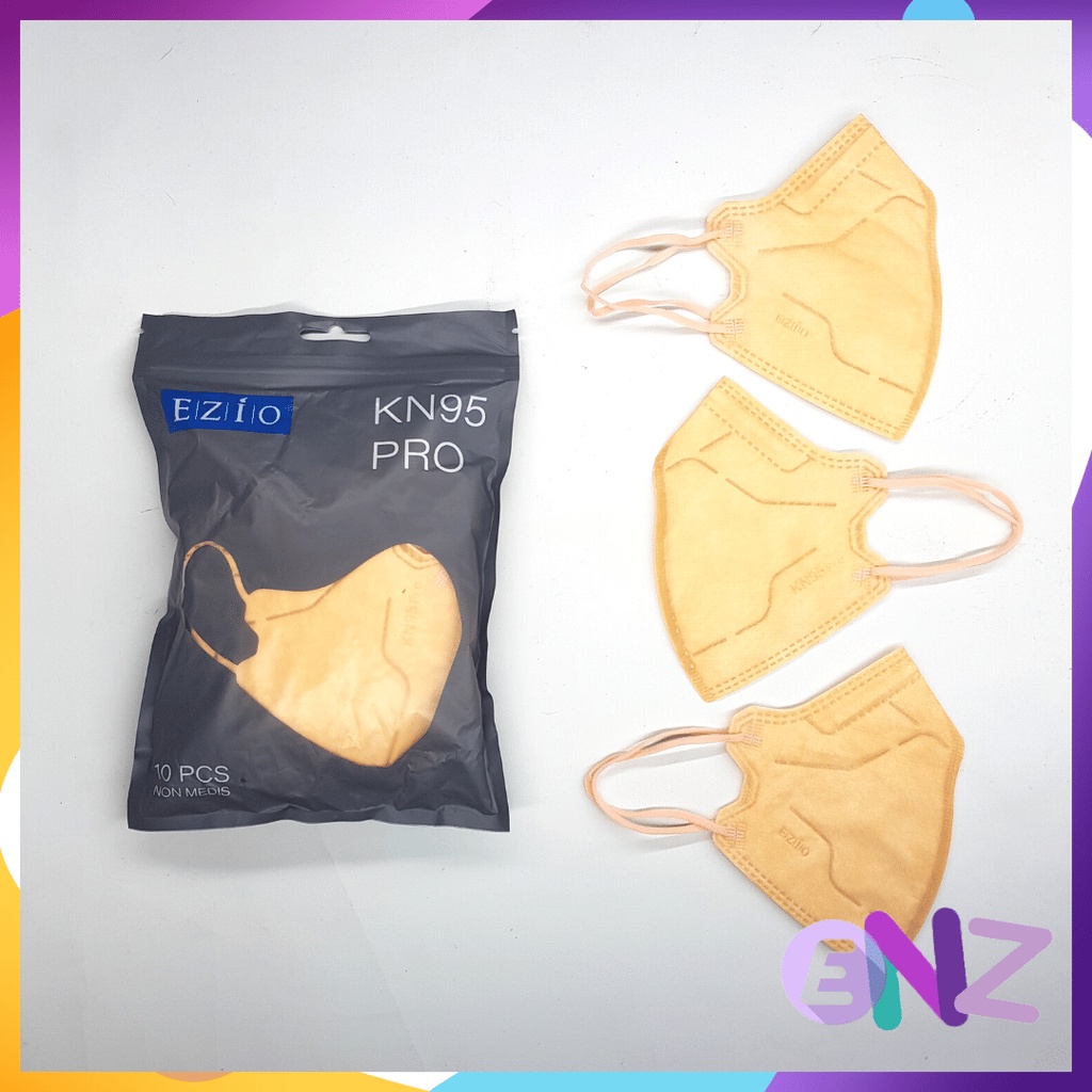 ENZ ® Masker KN95 MOUSON 5Ply isi 10Pcs Putih Hitam Abu Warna KN 95 5 Ply Earloop Mask Premium 1030