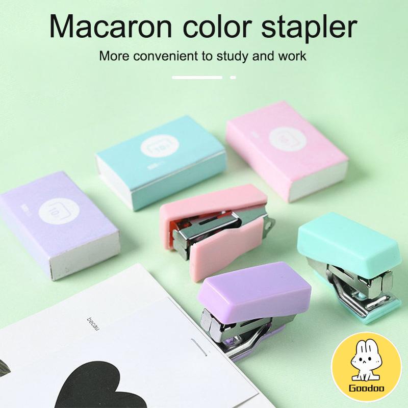 stapler staple cute set Stapler Mini Set Staples Perlengkapan Kantor  Mengikat Logam Kreatif -Doo