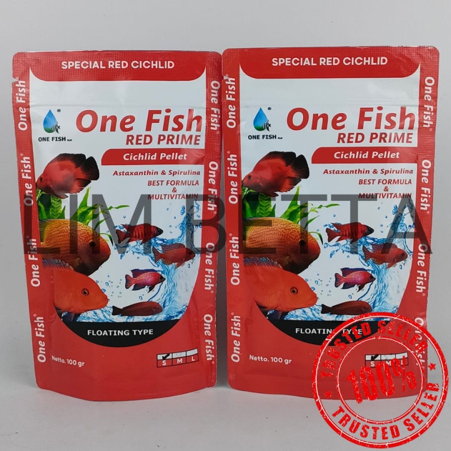 ONE FISH RED PRIME CICHLID 100 GRAM SMALL / MAKANAN IKAN CICHLID