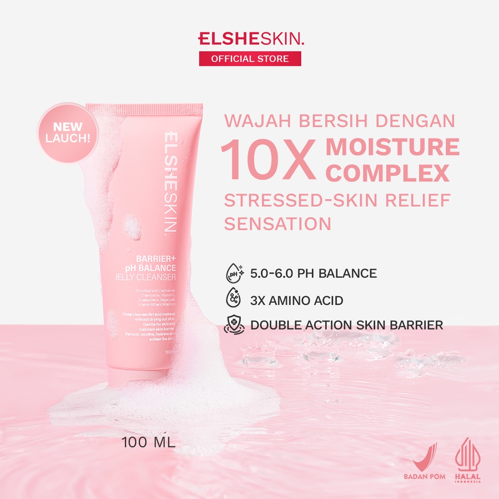 [PRE ORDER] ElsheSkin Barrier+ pH Balance Jelly Cleanser - Moisturizing and Gentle Facial Wash (Sabun Cuci Muka Semua Jenis Kulit)