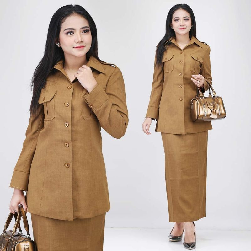 SETELAN PNS WANITA. BAJU DINAS PEMDA WANITA. BAJU DINAS GURU WANITA. BAJU PEMDA GELAP, PEMDA ACEH