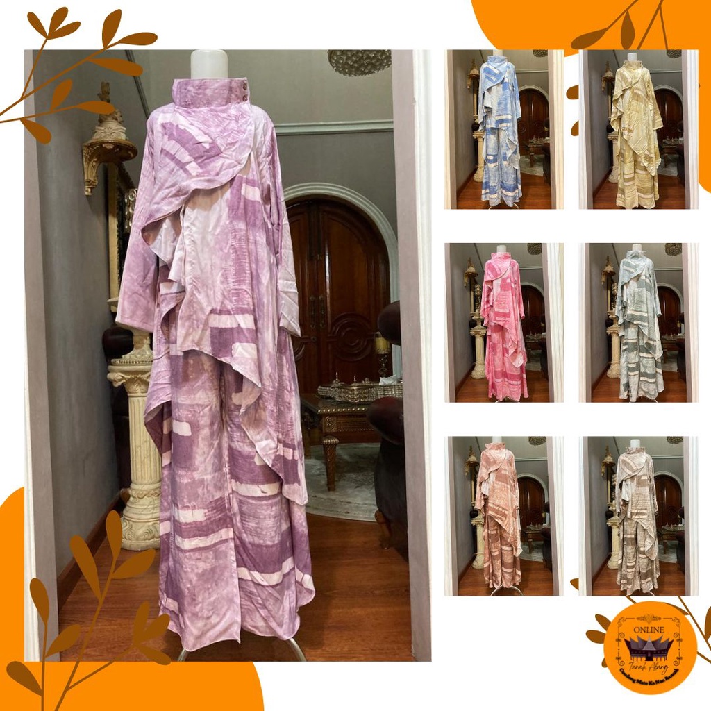 MS // SETELAN CELANA MIRABEL DIAN PELANGI KATUN TIEDYE BUSUI - ONE SET DRESS PESTA KONDANGAN MEWAH T