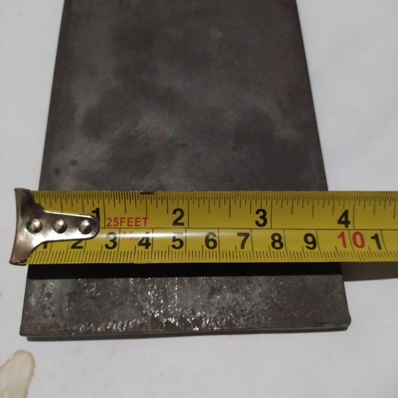 Besi Plat, Plat Besi Lebar 9,5 cm Tebal 8 mm Panjang 19 cm