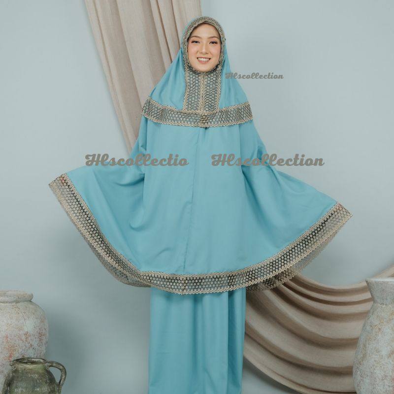 Mukena dewasa 2 in 1 resleting ALMAHYRAseries