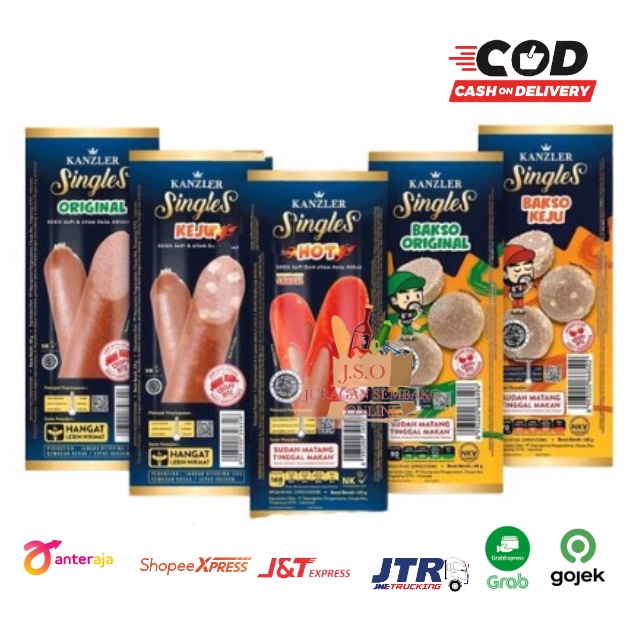 (JSO) Sosis KANZLER Singles Keju / Original / Mini / Hot / bakso keju / bakso original 65gr All Varian