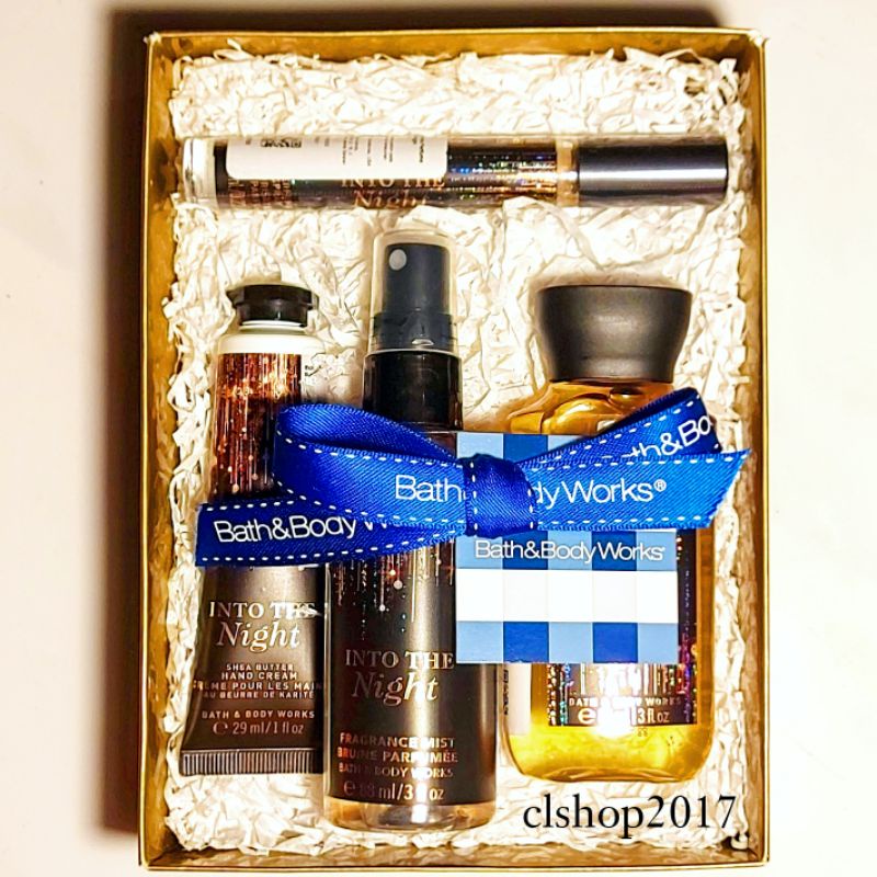 BBW INTO THE NIGHT GIFT SET PAKET FULLSIZE BATH &amp; BODY WORKS ITN