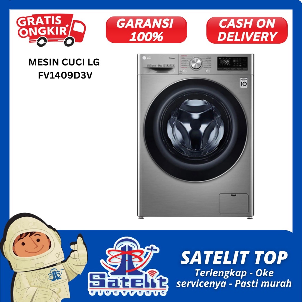 MESIN CUCI / WASHING MACHINE / ALAT CUCI LG FV1409D3V / PROMO