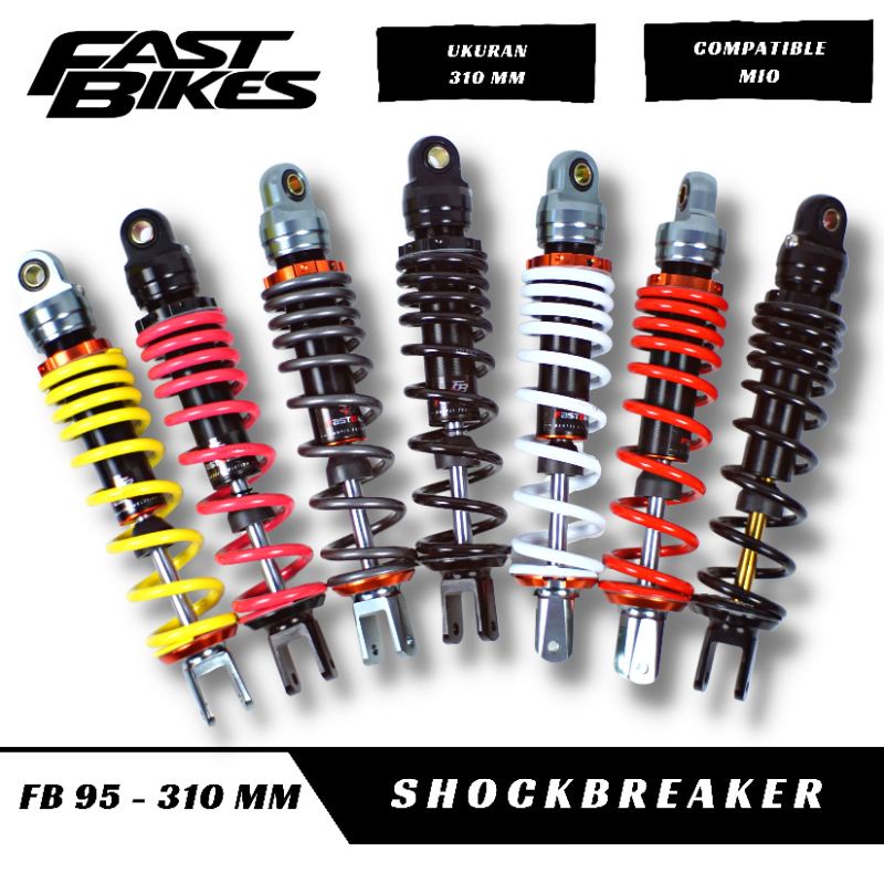 Shock 95 Shockbreaker Matic Non Tabung Fast Bikes Ukuran 310mm 330mm Universal Yamaha Honda Vario Beat Mio Scoopy