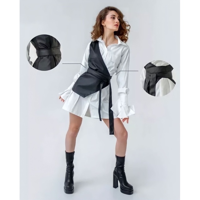 Obi belt vest asymmetric / ikat pinggang obi rompi asimestris