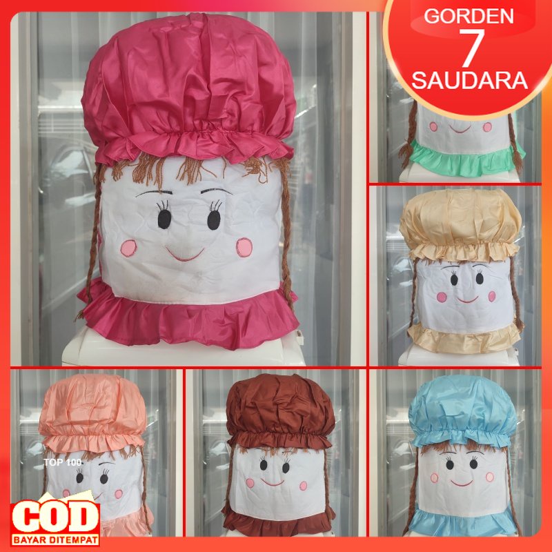 Sarung Galon Atas Motif Polos Kuncir Lucu Minimalis Mewah Murah COD Cover Dispenser Tutup Galon Dudu