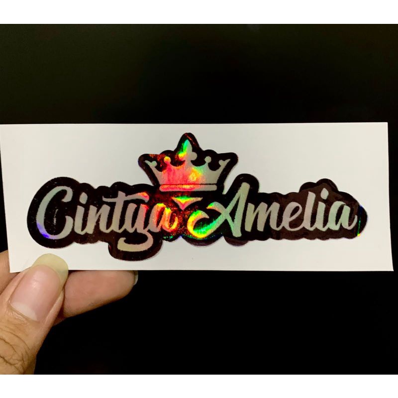 CUSTOM stiker nama , stiker custom nama  nama stiker channa , sticker channa stiker channa ya blue pulcra stewarti limbata marulioides custom stiker channa hologram stiker hologram stiker cana , cana , stiker chana