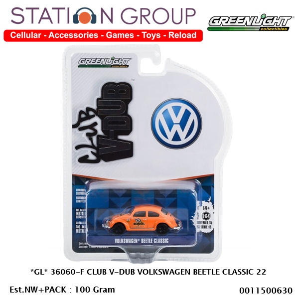 GREENLIGHT 36060-F CLUB V-DUB VOLKSWAGEN BEETLE CLASSIC 22 - DIECAST