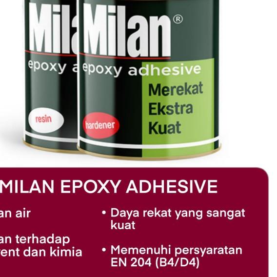 

LEM EPOXY MILAN ADHESIVE 1SET RESIN + HARDENER @1KG / MILAN RESIN