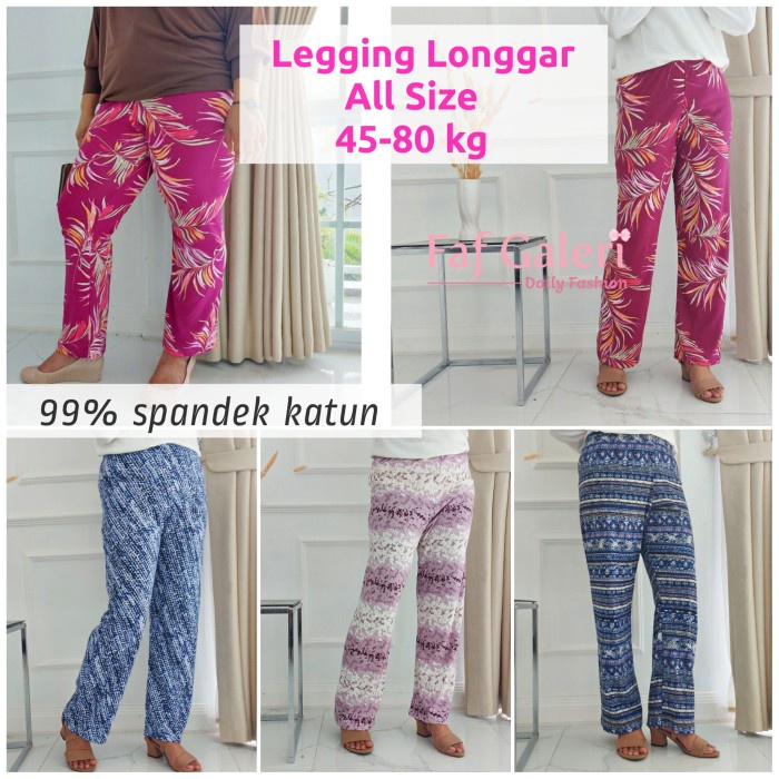 Celana Legging Panjang Wanita Premium -Legging Longgar Fit To XXL