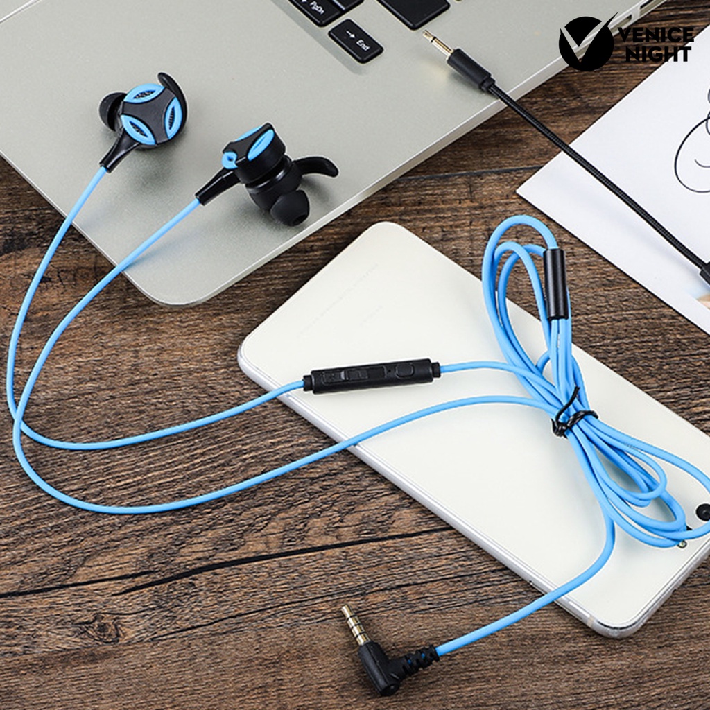 (VNEP) (Berkabel) Portable In-ear ABS Kontrol Volume Gamer Earphone Gaming Headset untuk Komputer