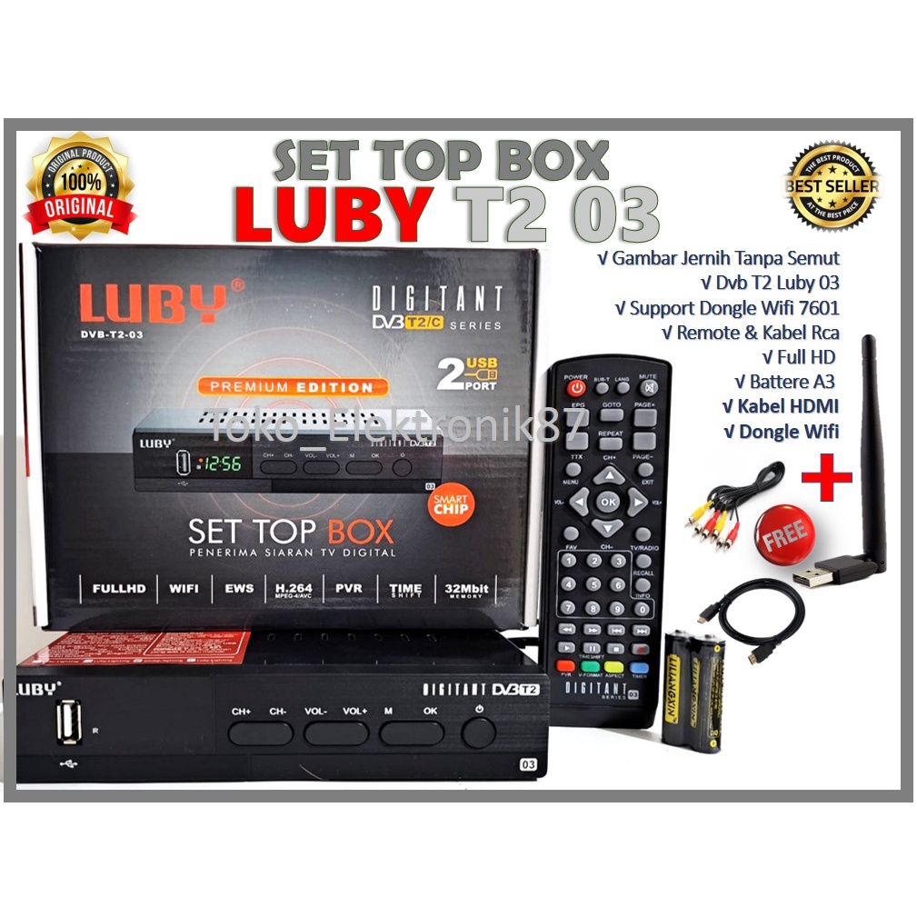 Set Top Box Luby T2 Tv Digital Luby Stb Luby Setopbox