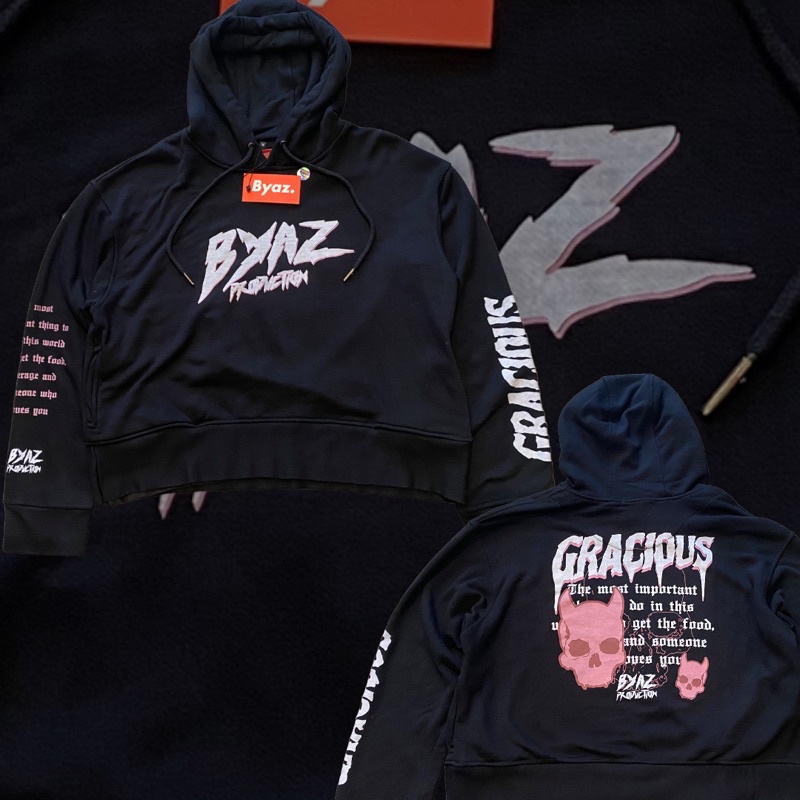 Hoodie BYAZ Crop Oversize Unfinished GRACIOUS X FAHRAT