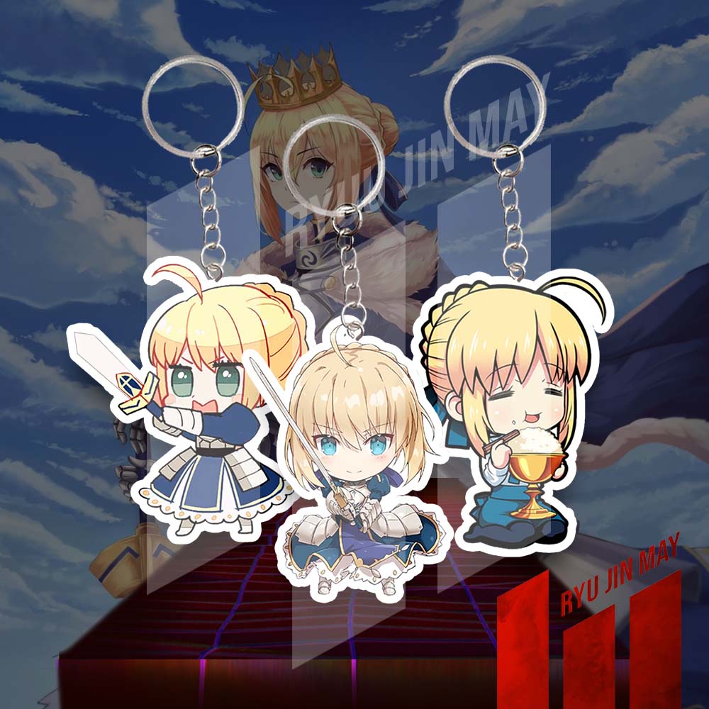 Gantungan Kunci / Keychain / Gantungan HP - Artoria Pendragon (Saber)