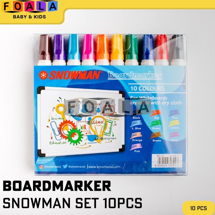 

Spidol Boardmarker Snowman Set 10 Warna BG-12