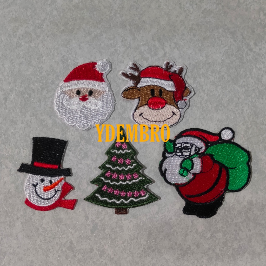 Patch Bordir Christmas/Natal