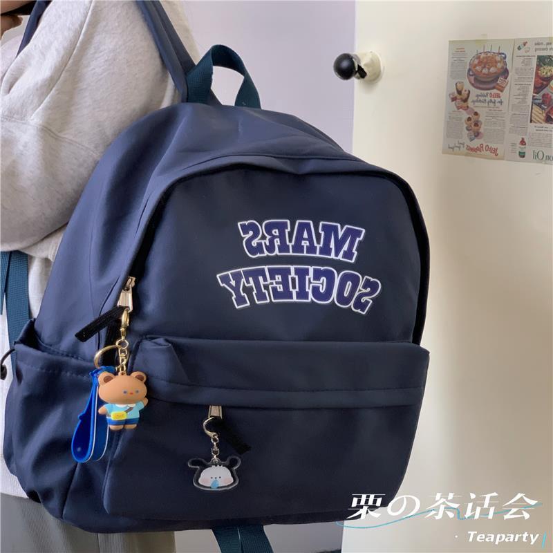 Sera American Retro Alphabet Sederhana Tas Ransel Berkapasitas Besar Jepang Ins Siswa Sekolah Menengah Pertama Tas Ransel Perjalanan Pasang