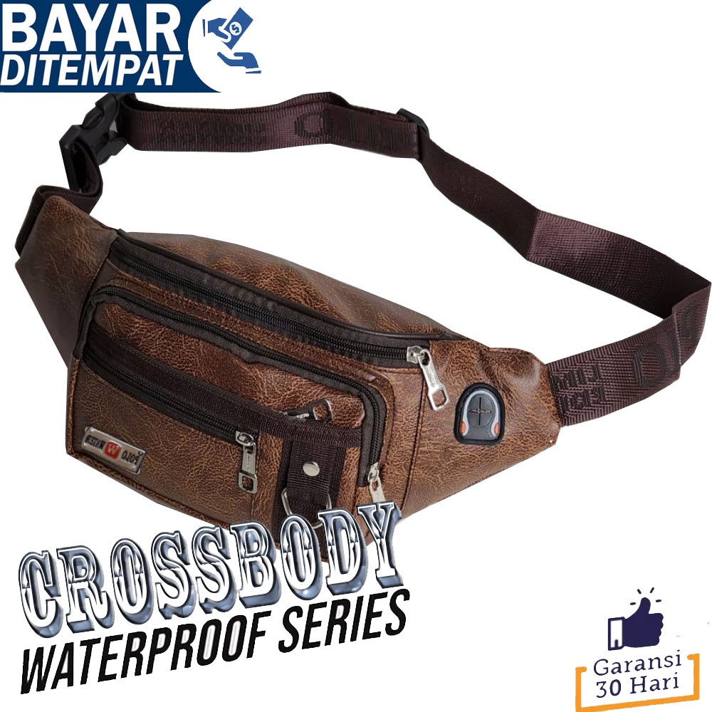 Polo Waterproop Tas Waistbag Selempang Pria Tas Pinggang Pria Wanita Messenger Tas Selempang POLO WA