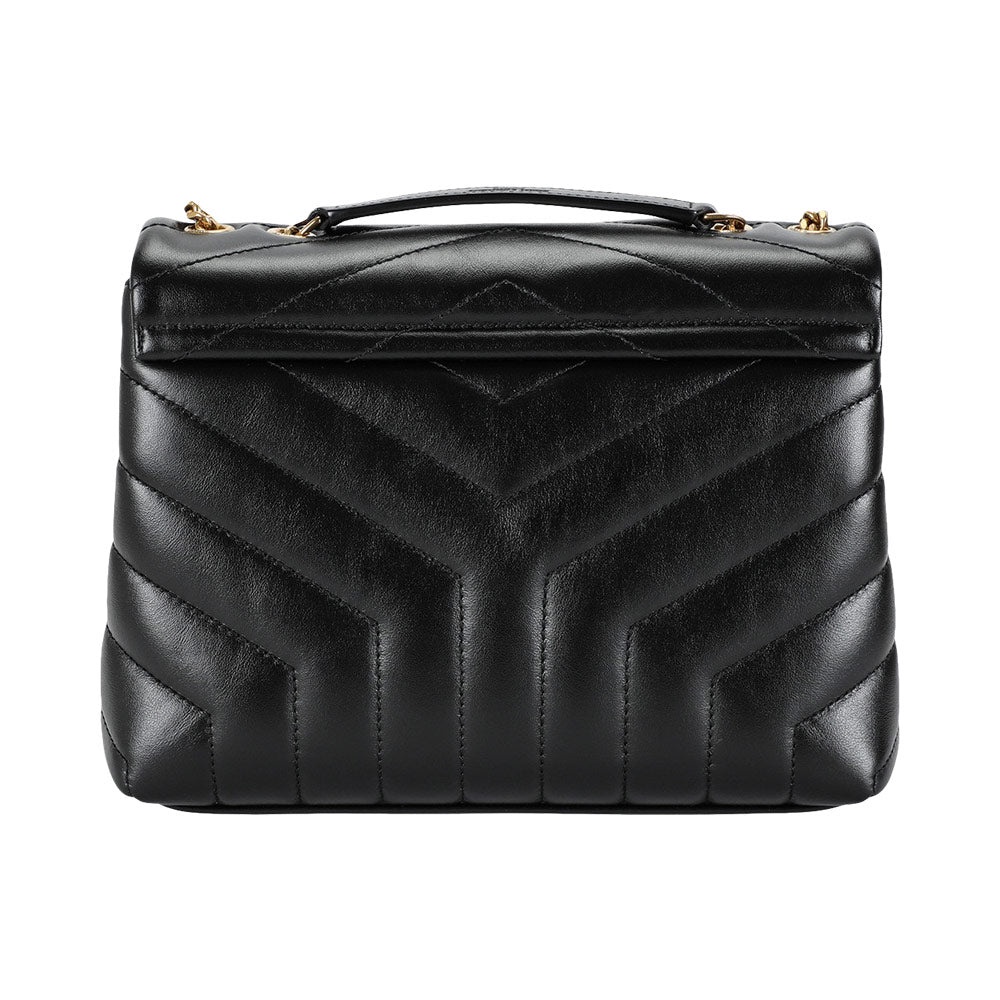 YSL Loulou Shoulder Bag Quilted Leather Black GHW - Small (25x17x9)