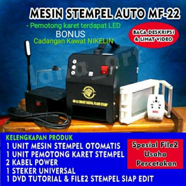 

Promo accessories Paket Mesin Stempel Flash Digital Pemotong Karet Stempe Diskon