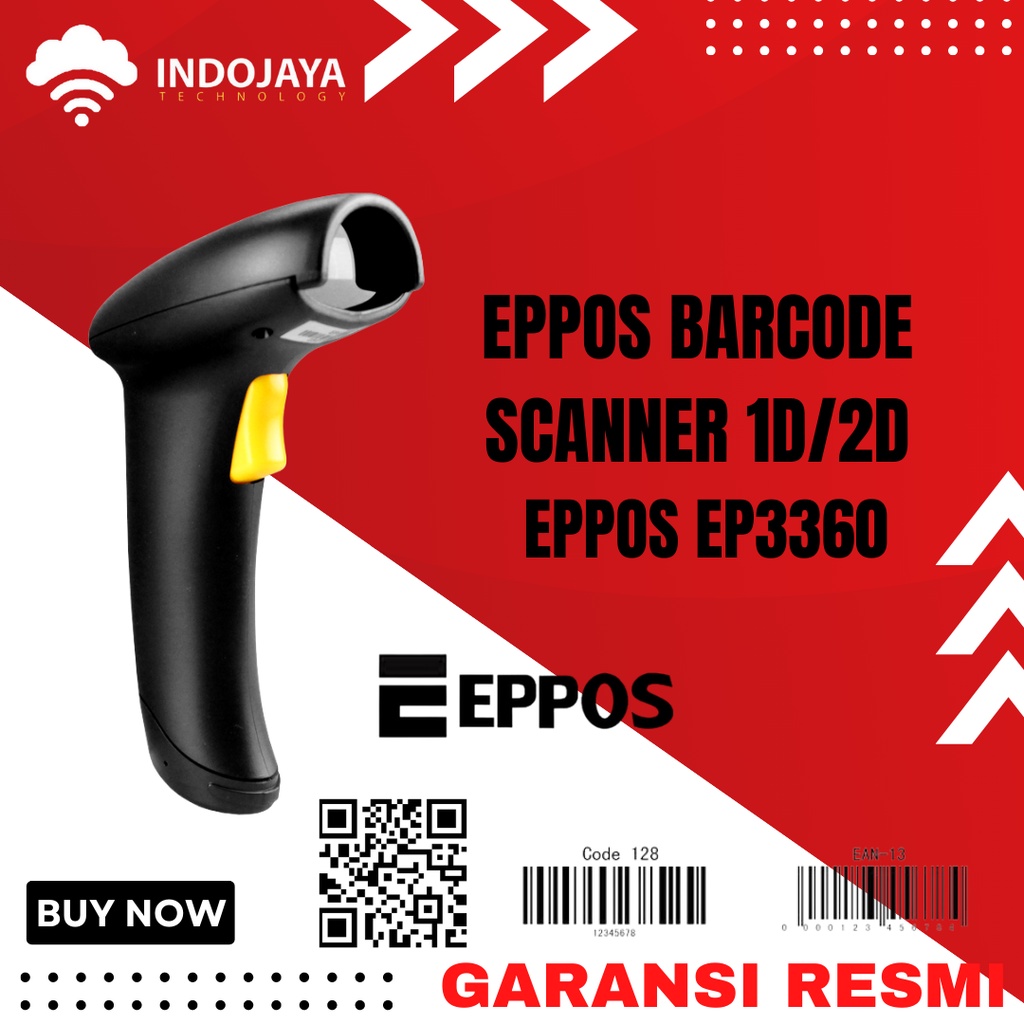 Barcode Scanner 1D/2D EPPOS EP3360 Indojaya