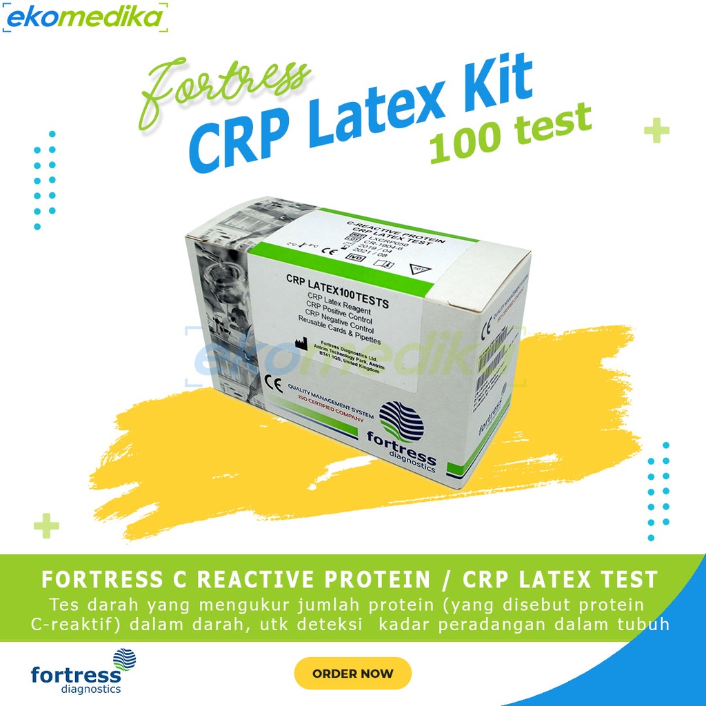 CRP Latex Test FORTRESS 50 Test | CRP Latex 100 Test / Tes C-Reaktif Protein (CRP) Fortress
