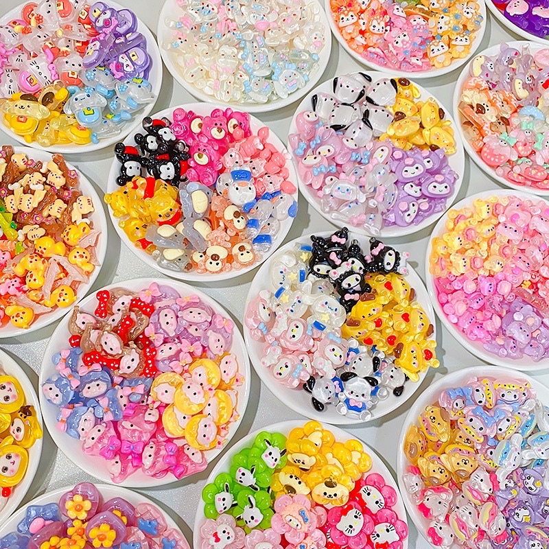 5 pcs Stiker 3D Clay Resin dekorasi botol minum