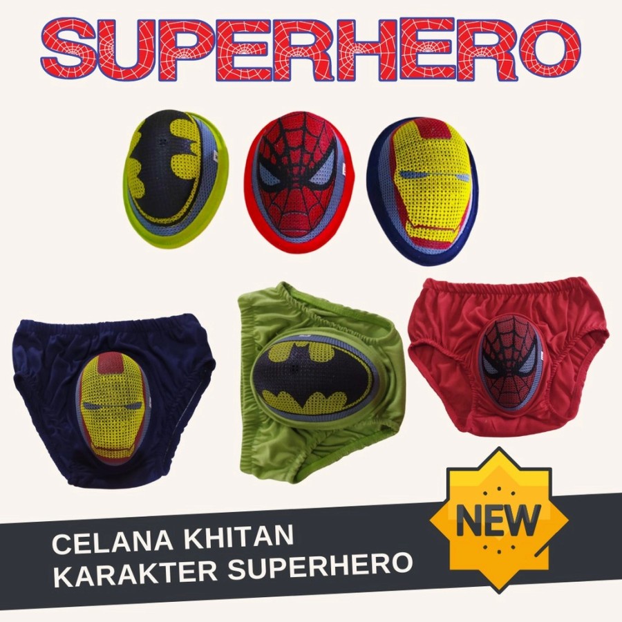 Celana Dalam Sunat Karakter Spiderman - CD Sunat Anak AnakAll Size