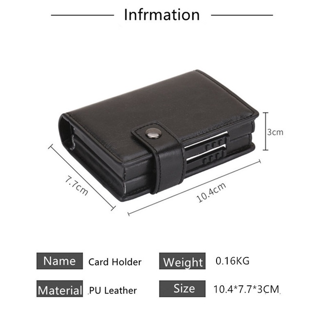 Dompet Kartu RFID Model Lipat - Bisa Masuk Uang Kertas - Ada Single Slot dan Dual Slot Pop Up Card Holder