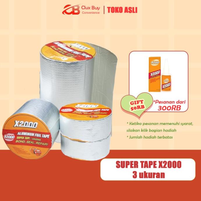 

[5cmx5m] Super tape X2000 anti bocor air, Lakban X2000 super kuat