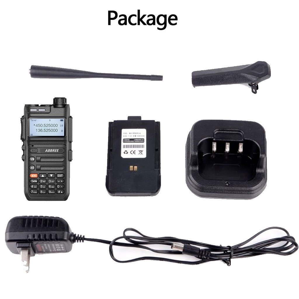 ABBREE AR-F5 - Walkie Talkie 10W Power Quad-Band 136-520MHz - Radio Panggil Terbaru dengan Fitur Terbaru dari ABBREE