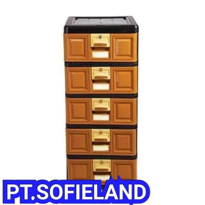 

LEMARI / LACI PLASTIK / LEMARI PAKAIAN Napolly Susun 5 + kunci stock ready