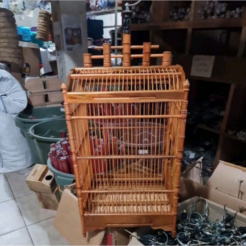 sangkar kotak bambu jajar buat jalak/kacer/c.ijo dll