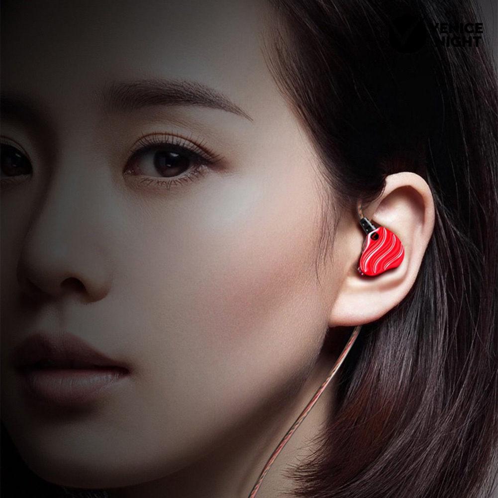 (VNEP) (Berkabel) QKZ KD4 In-Ear Bass HiFi Dual Unit Earphone Menjalankan Olahraga Headphone