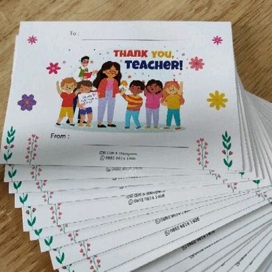 

Kartu Ucapan Happy Teachers Day 10x7cm Greeting Cards Kado Hari Guru