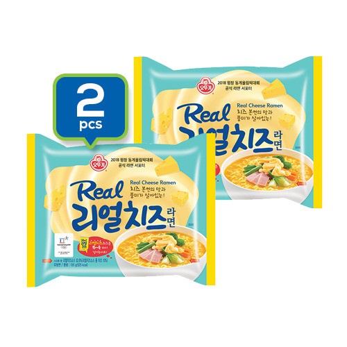 

NEW Ottogi Real Cheese Ramen 270g (135gr x 2)*