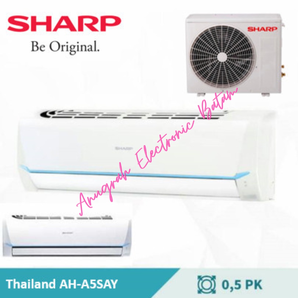AC SPLIT 1/2 PK SHARP AH-A5SAY HEMAT LISTRIK 390 WATT AHA5SAY 5SAY BATAM