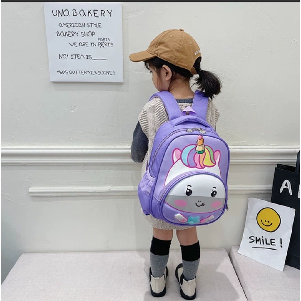 NEXXIO Tas Anak Ransel Import / Tas Ransel Punggung Karakter Anak Lucu / Cute Backpack for kids / Backpack Cewek Cowok / Tas Fashion Kids / Tas Sekolah Anak Tk / SD / TAS ANAK TREND 2022