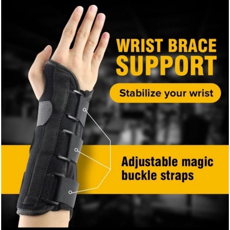 Deker Pergelangan Tangan Keseleo Splint Brace wristband -Right-S/M/L