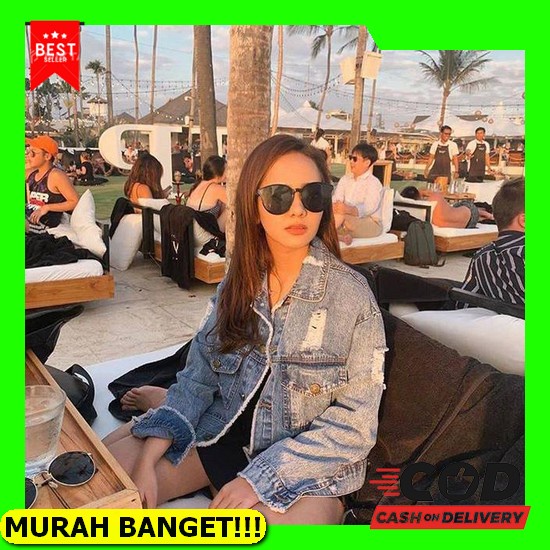 Jaket Jeans Oversize Tulisan Alfhabeth Fuji Hypebest Korean Premium Import Bangkok Bkk Oversize Jake