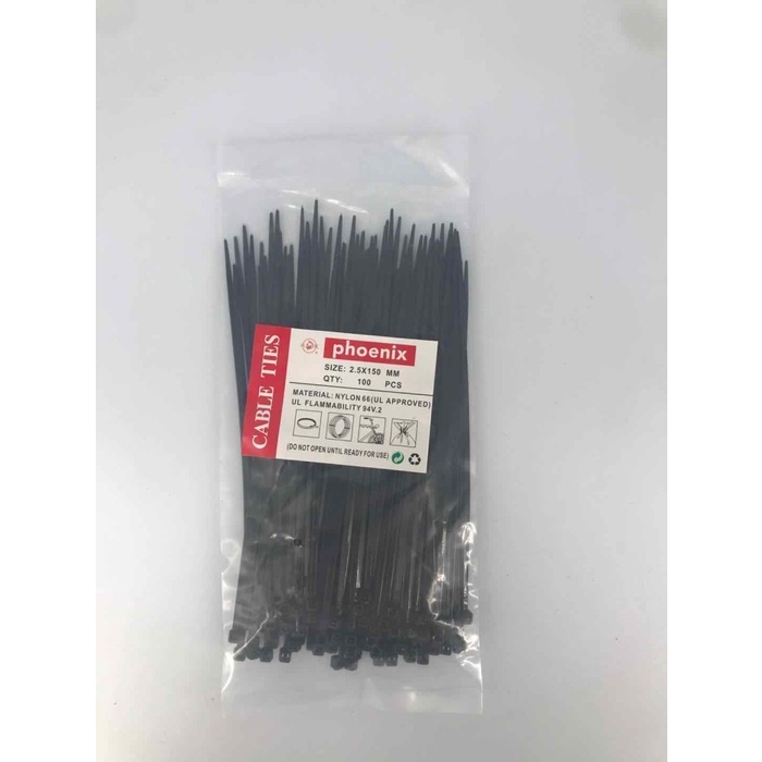 

2.5*150 Kabel Ties/Cable Tie/Kabel Tie/Pengikat Kabel/Dasi kabel - Hitam