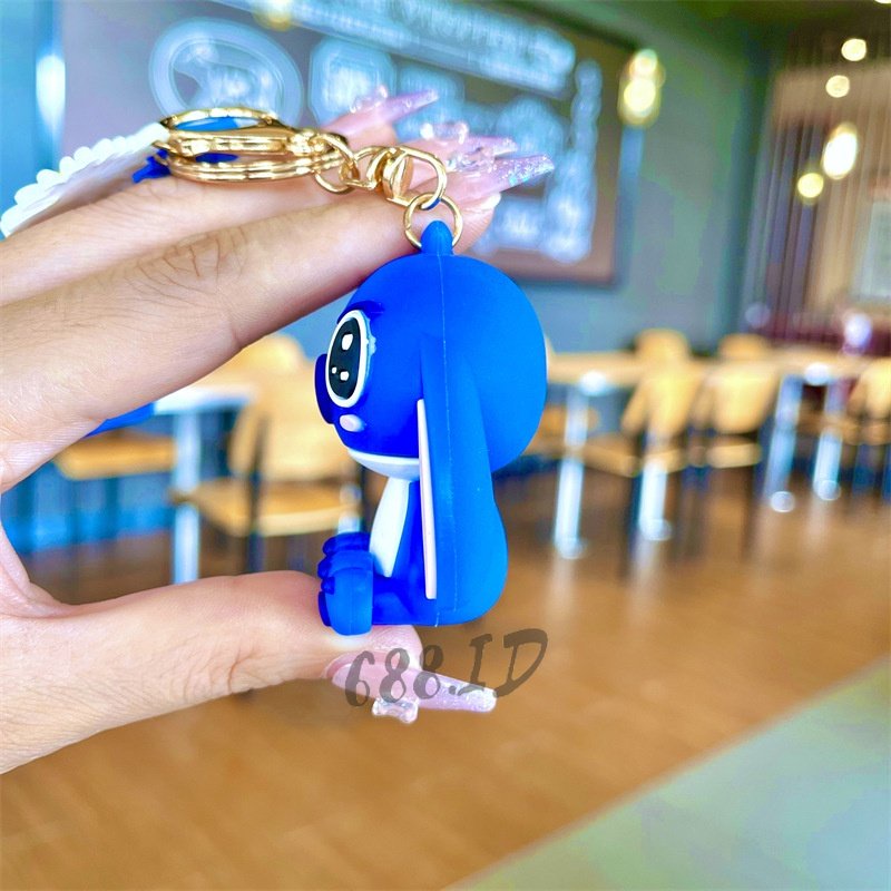 Gantungan Kunci Karakter Stitch Keychain Lucu Bahan PVC Untuk Aksesoris Tas Wanita Gantungan Kunci Motor Mobil GT 03
