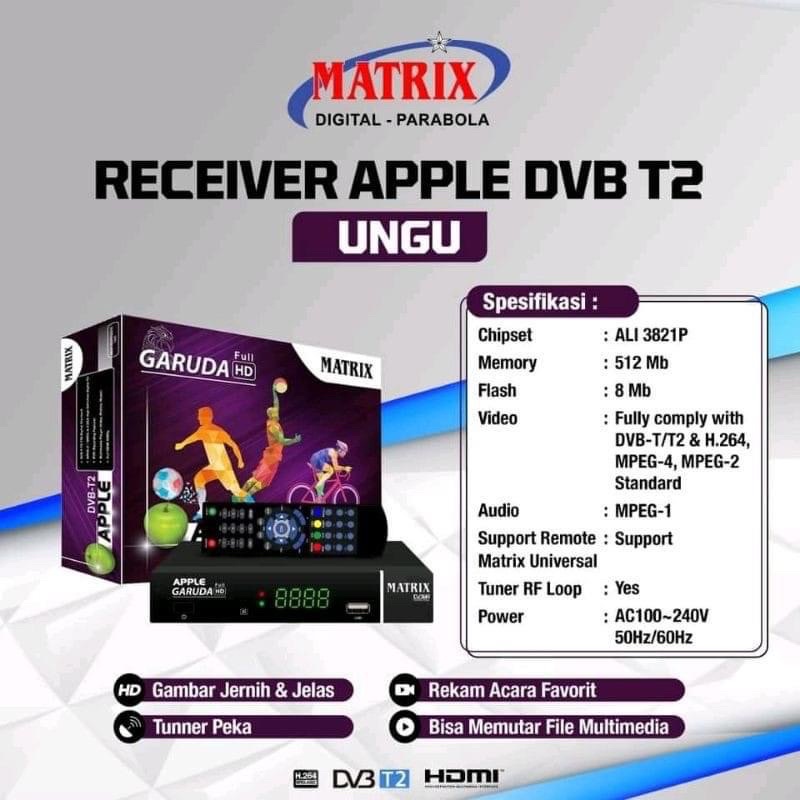 SET TOP BOX RECIVER MATRIX GARUDA DVB T2 ORIGINAL