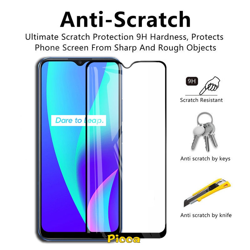 2in1 Screen Protector Realme C55 10 Pro 9i C31 C15 C35 C11 C12 C17 7 7i Realme 9 Pro Plus 6i 6 C1 C2 5 5s 5i C3 8i 8 8pro Tempered Glass Pelindung Layar Lensa Kamera